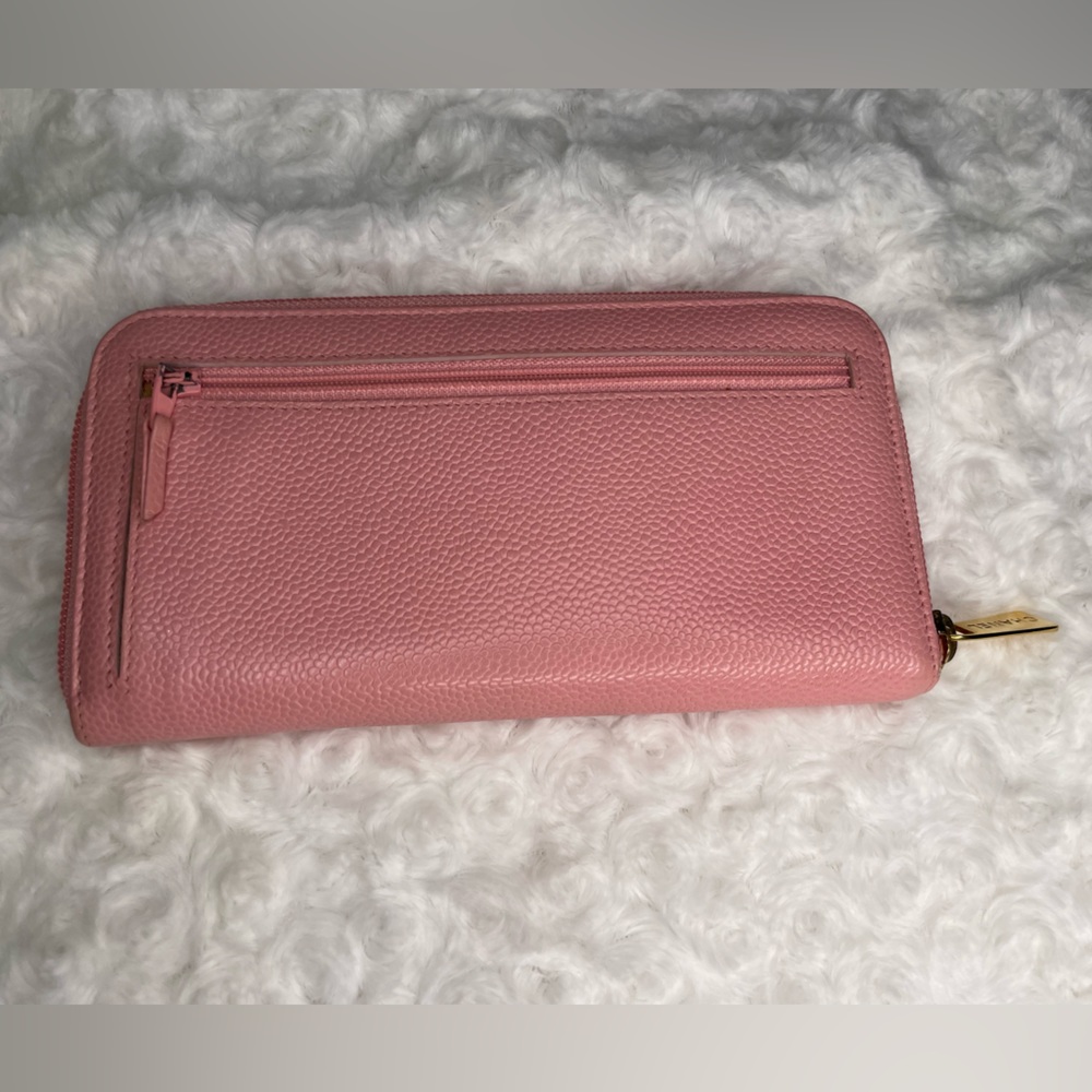 Chanel Pink CC Caviar Zip Long Wallet 🩷 - Picture 3 of 10